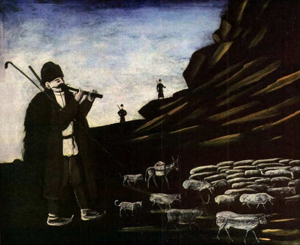 A Shepherd with His Flock